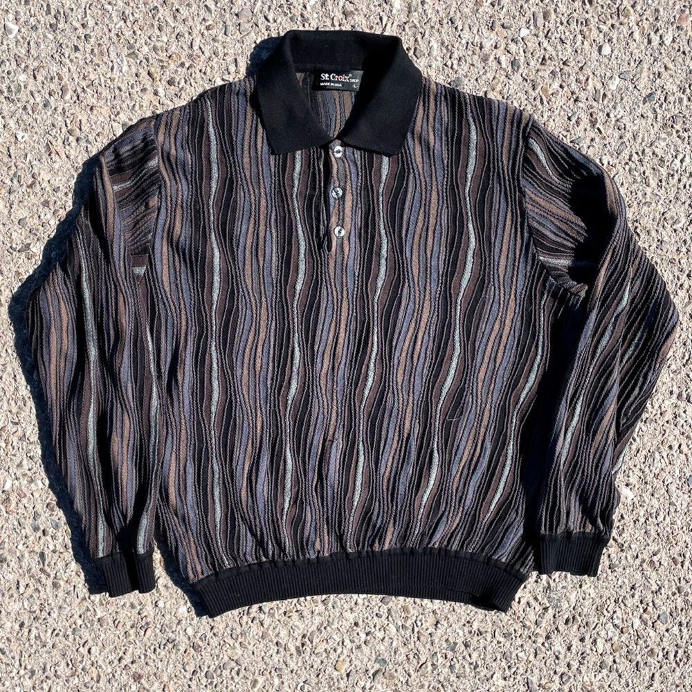 Vtg St Croix Shop Collared Pullover Sweater Men’s Size (L)